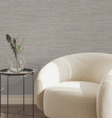 York Wallcoverings UW1002N Sari Silk Grey Faux Fabric Wallpa