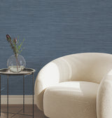 York Wallcoverings UW1003N Sari Silk Denim Faux Fabric Wallp