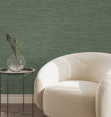 York Wallcoverings UW1004N Sari Silk Green Faux Fabric Wallp