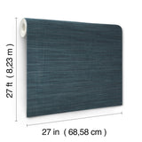 York Wallcoverings UW1005N Sari Silk Slate Faux Fabric Wallp