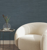 York Wallcoverings UW1005N Sari Silk Slate Faux Fabric Wallp