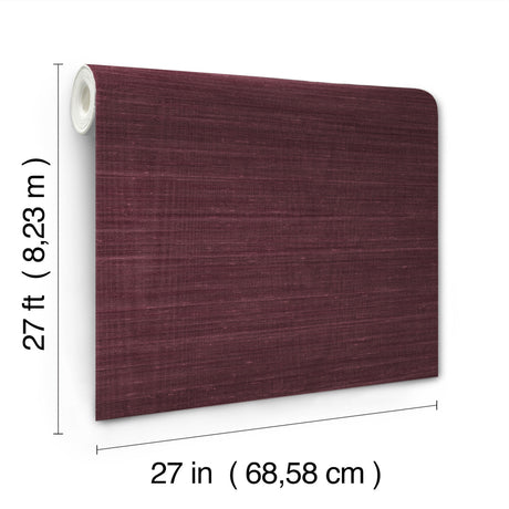 York Wallcoverings UW1009N Sari Silk Merlot Faux Fabric Wall