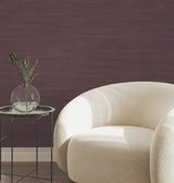 York Wallcoverings UW1009N Sari Silk Merlot Faux Fabric Wall
