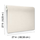 York Wallcoverings UW1012N Terrene Cream Faux Linen Wallpape