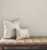 York Wallcoverings UW1012N Terrene Cream Faux Linen Wallpape