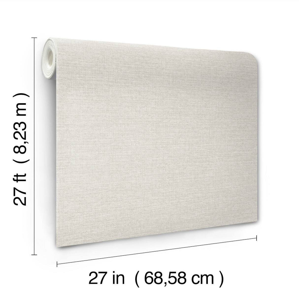 York Wallcoverings UW1013N Terrene Light Grey Faux Linen Wal