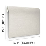 York Wallcoverings UW1013N Terrene Light Grey Faux Linen Wal