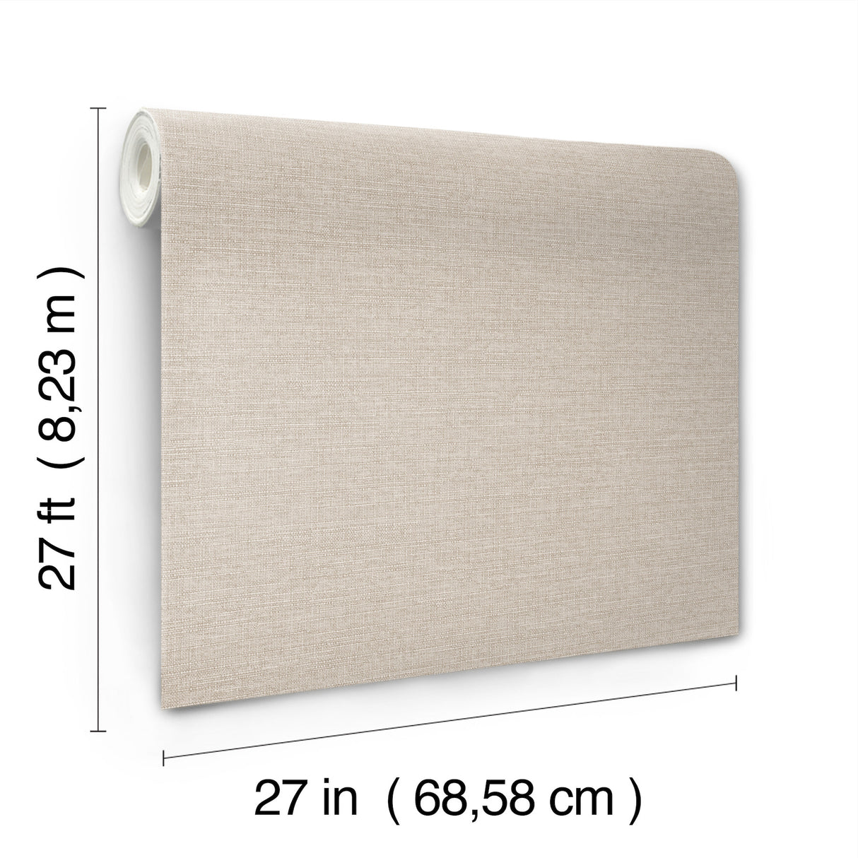 York Wallcoverings UW1014N Terrene Light Brown Faux Linen Wa