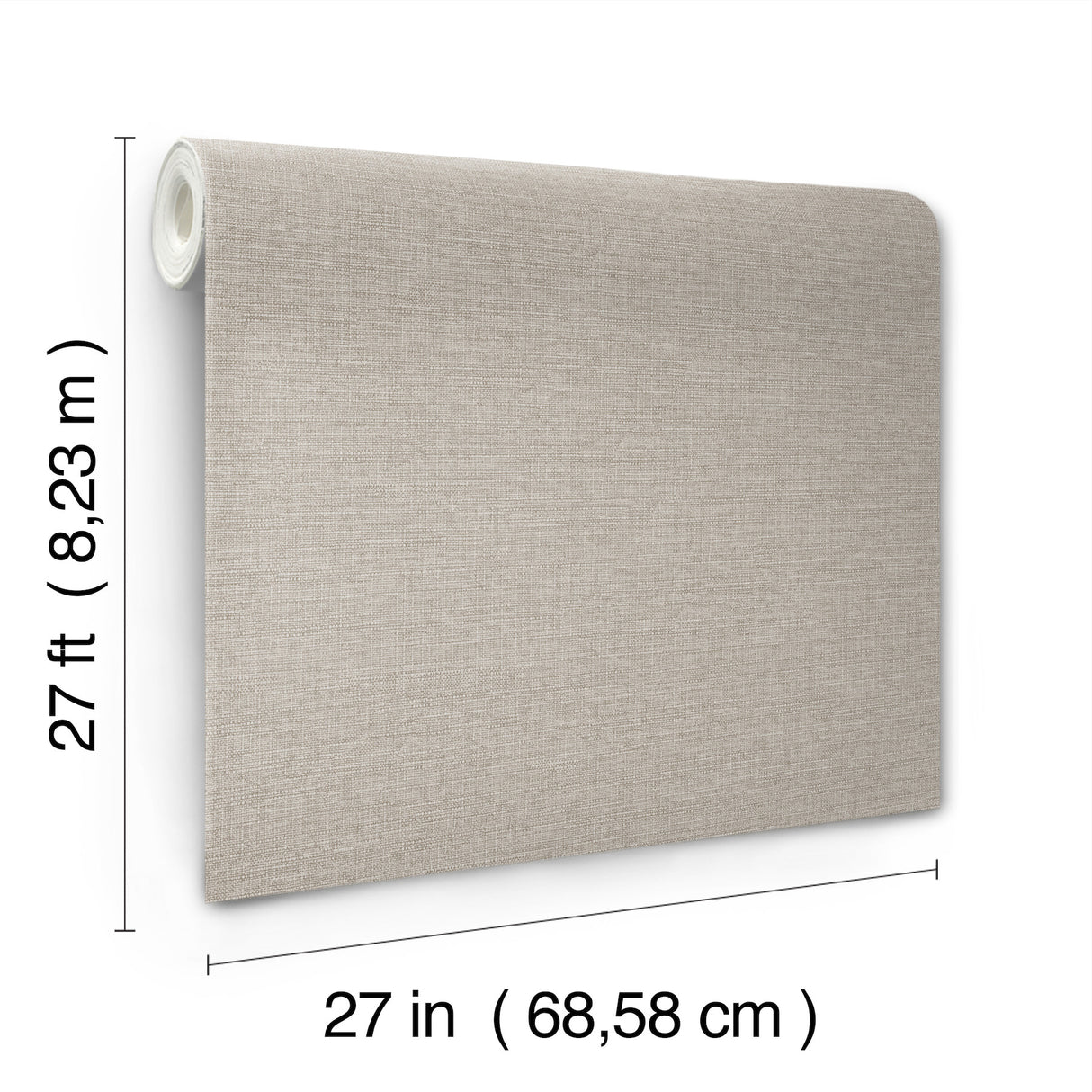 York Wallcoverings UW1015N Terrene Grey Faux Linen Wallpaper