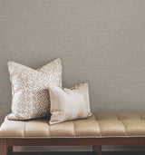 York Wallcoverings UW1015N Terrene Grey Faux Linen Wallpaper