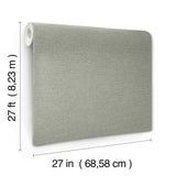 York Wallcoverings UW1016N Terrene Moss Faux Linen Wallpaper