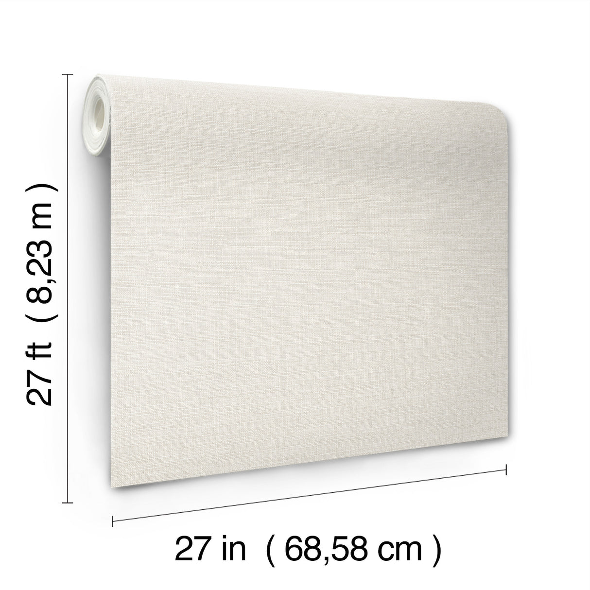 York Wallcoverings UW1017N Terrene Dove Faux Linen Wallpaper