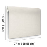 York Wallcoverings UW1017N Terrene Dove Faux Linen Wallpaper
