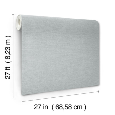 York Wallcoverings UW1018N Terrene Light Blue Faux Linen Wal
