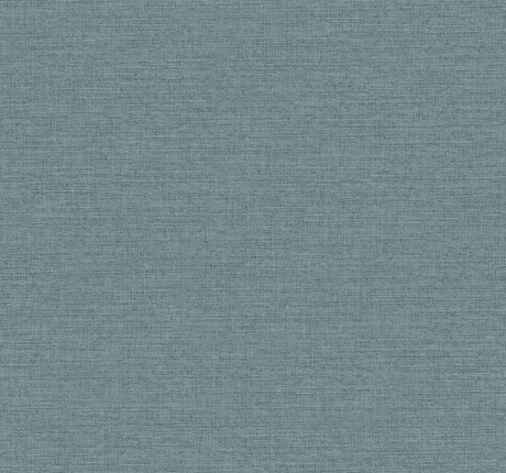 York Wallcoverings UW1019N Terrene Teal Faux Linen Wallpaper