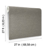 York Wallcoverings UW1020N Terrene Charcoal Faux Linen Wallp