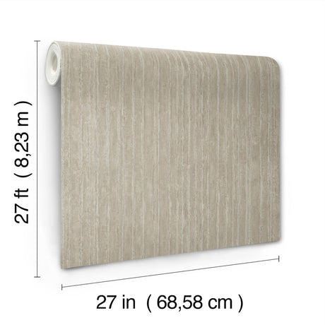 York Wallcoverings UW1025N Precious Metal Taupe Corrugated W