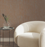 York Wallcoverings UW1026N Precious Metal Copper Corrugated 