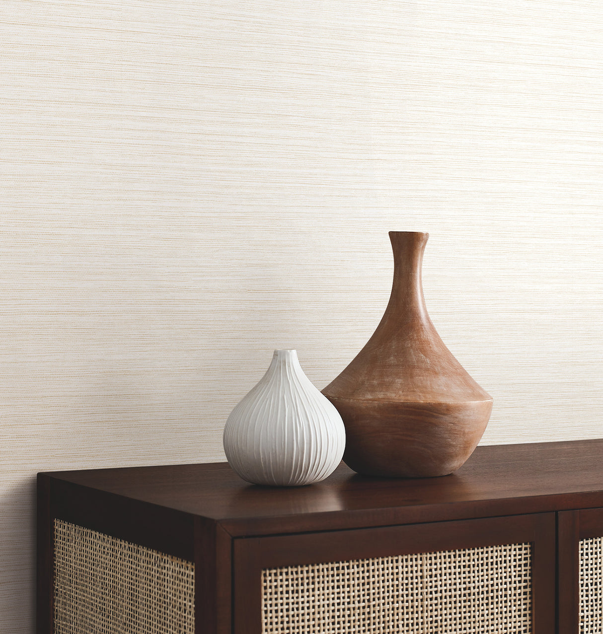 York Wallcoverings UW1029N Mystic Eggshell Faux Grasscloth W