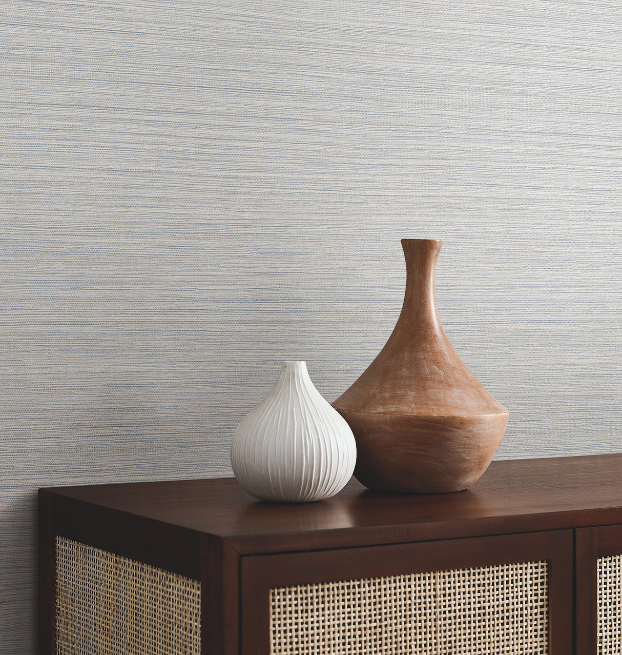 York Wallcoverings UW1035N Mystic Sea Green Faux Grasscloth 
