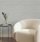 York Wallcoverings UW1035N Mystic Sea Green Faux Grasscloth 