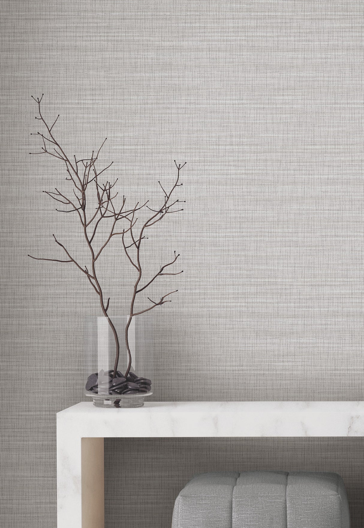 York Wallcoverings UW1039N Down To Earth Light Grey Striated