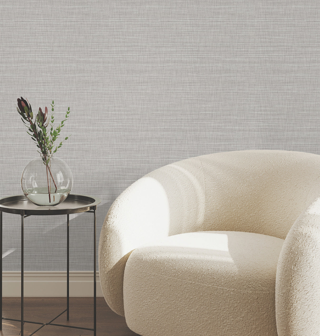 York Wallcoverings UW1039N Down To Earth Light Grey Striated