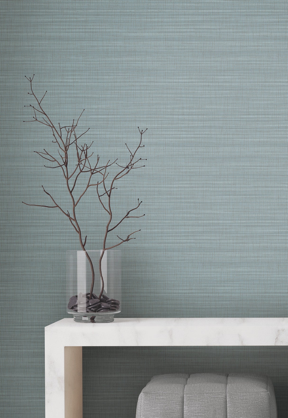 York Wallcoverings UW1040N Down To Earth Aquamarine Striated