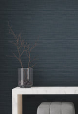York Wallcoverings UW1041N Down To Earth Indigo Striated Wal