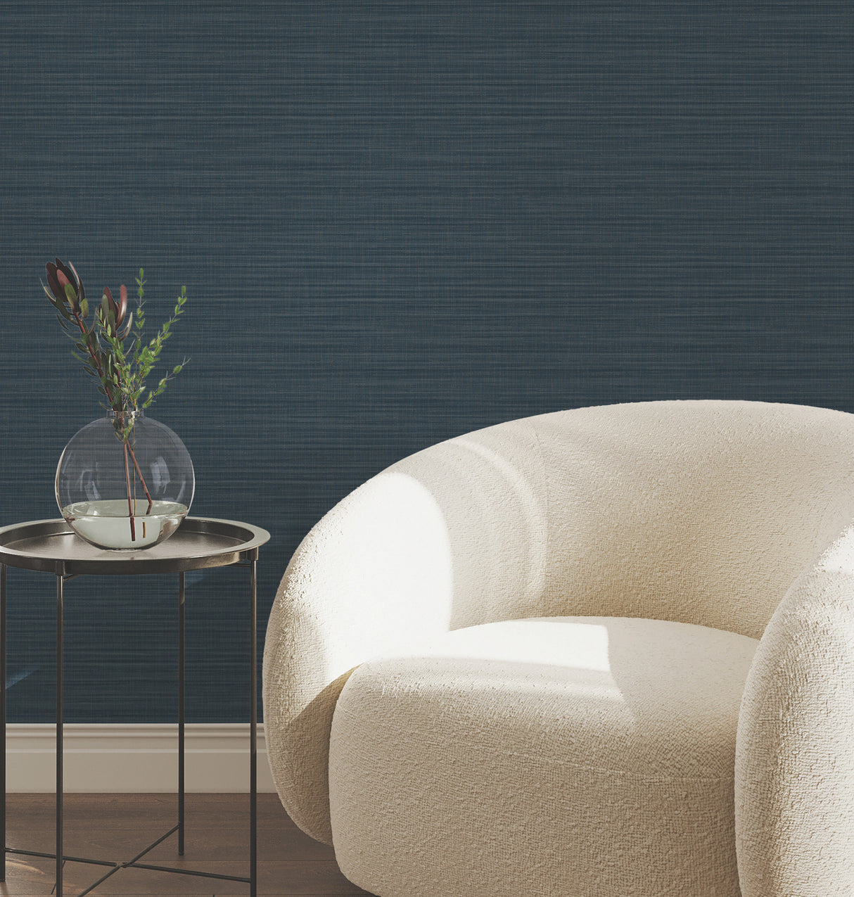 York Wallcoverings UW1041N Down To Earth Indigo Striated Wal