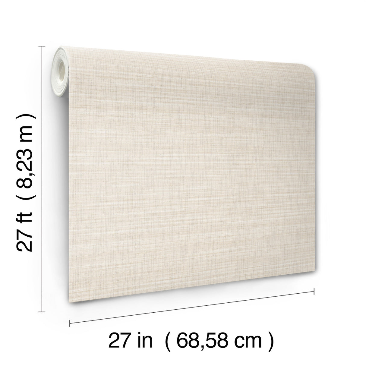 York Wallcoverings UW1042N Down To Earth Cream Striated Wall