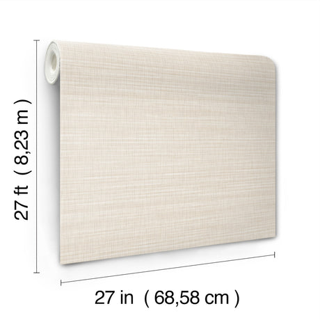 York Wallcoverings UW1042N Down To Earth Cream Striated Wall