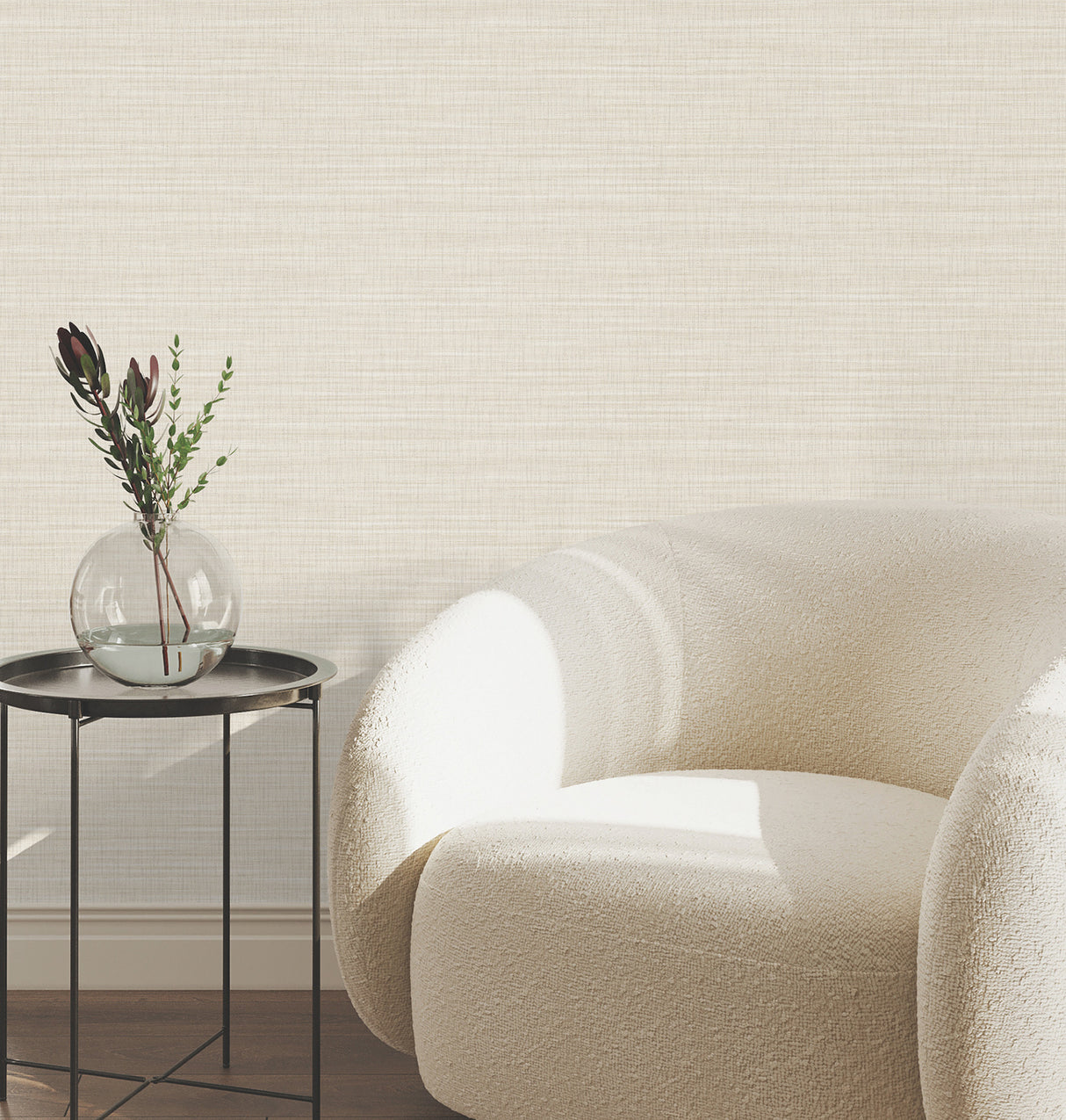 York Wallcoverings UW1042N Down To Earth Cream Striated Wall