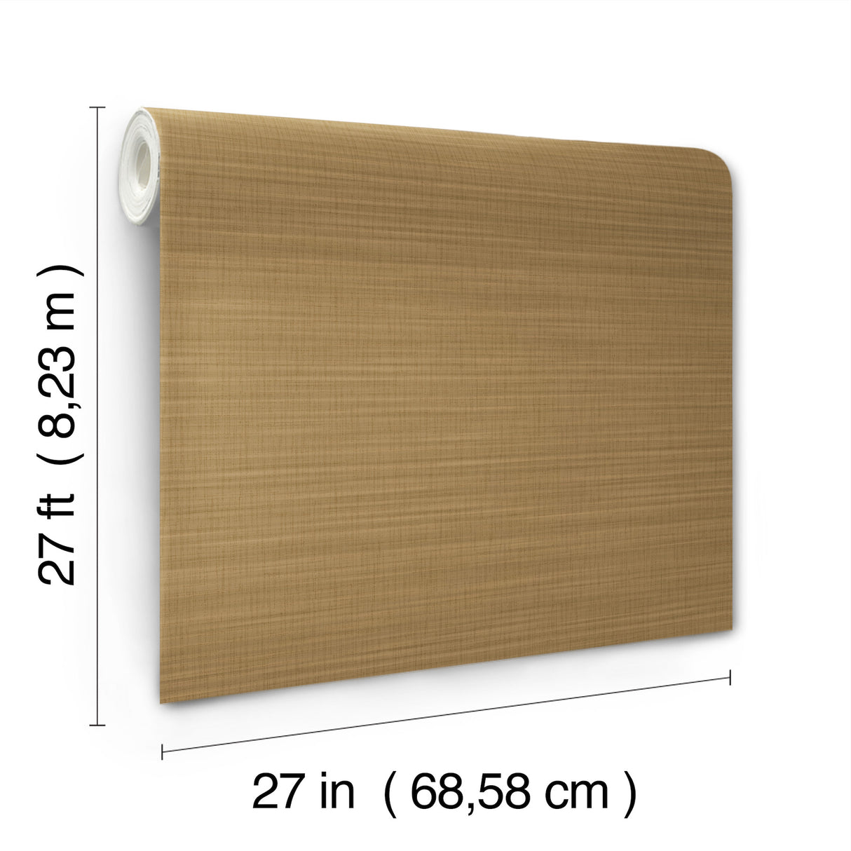 York Wallcoverings UW1045N Down To Earth Brass Striated Wall