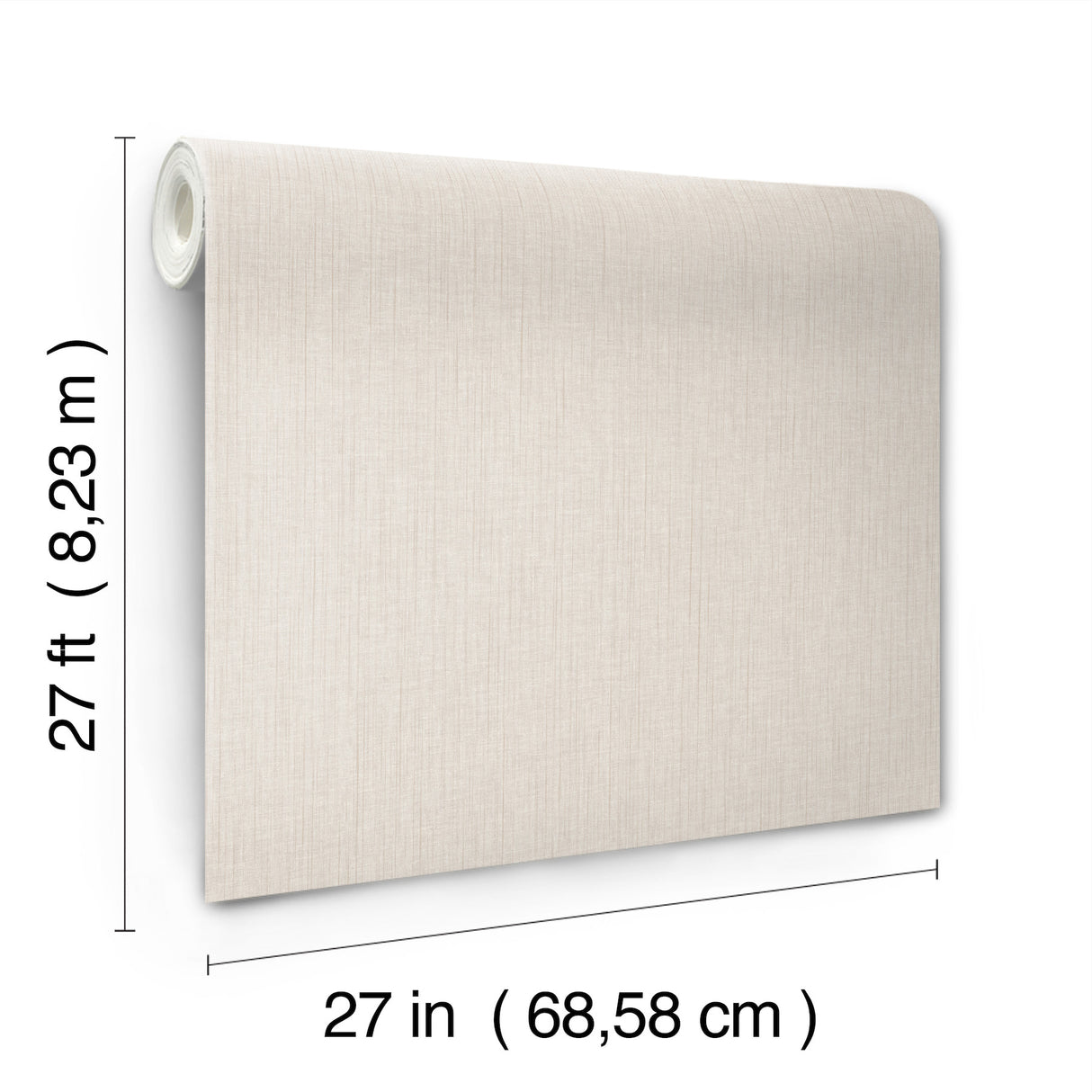 York Wallcoverings UW1050N Silk Spun Ivory Tactile Stripe Wa