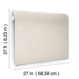 York Wallcoverings UW1050N Silk Spun Ivory Tactile Stripe Wa