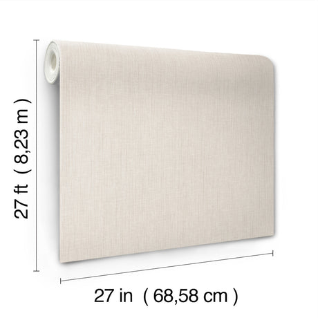 York Wallcoverings UW1050N Silk Spun Ivory Tactile Stripe Wa