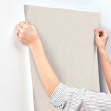 York Wallcoverings UW1050N Silk Spun Ivory Tactile Stripe Wa