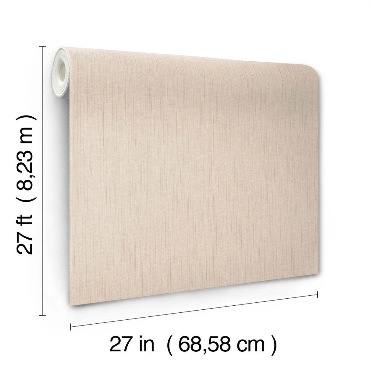 York Wallcoverings UW1052N Silk Spun Beige Tactile Stripe Wa