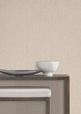 York Wallcoverings UW1052N Silk Spun Beige Tactile Stripe Wa
