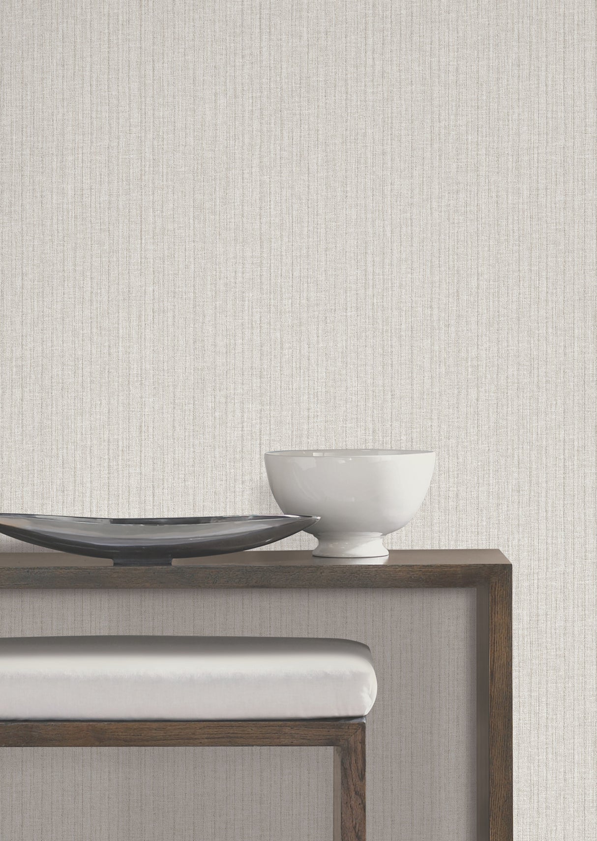 York Wallcoverings UW1054N Silk Spun Pearl Tactile Stripe Wa