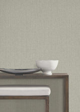 York Wallcoverings UW1056N Silk Spun Sage Tactile Stripe Wal