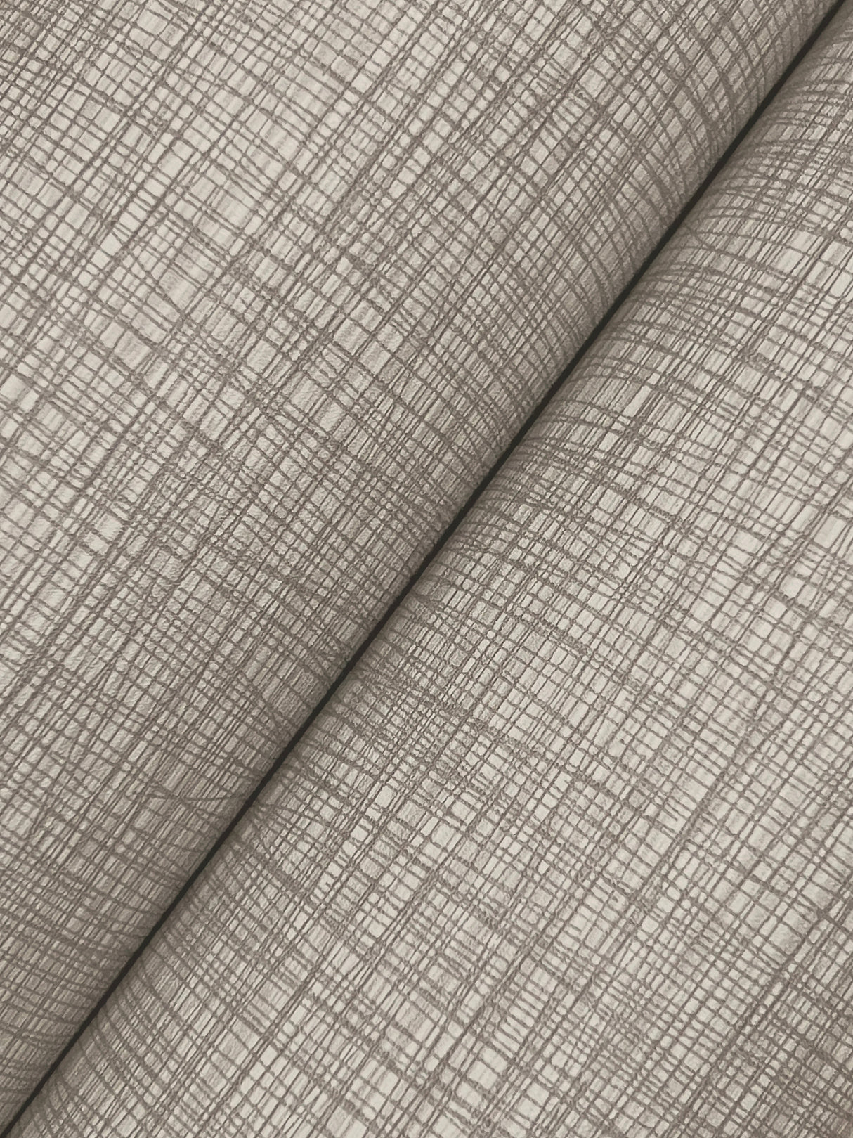 York Wallcoverings UW1062N Crossover Neutral Crosshatch Wall