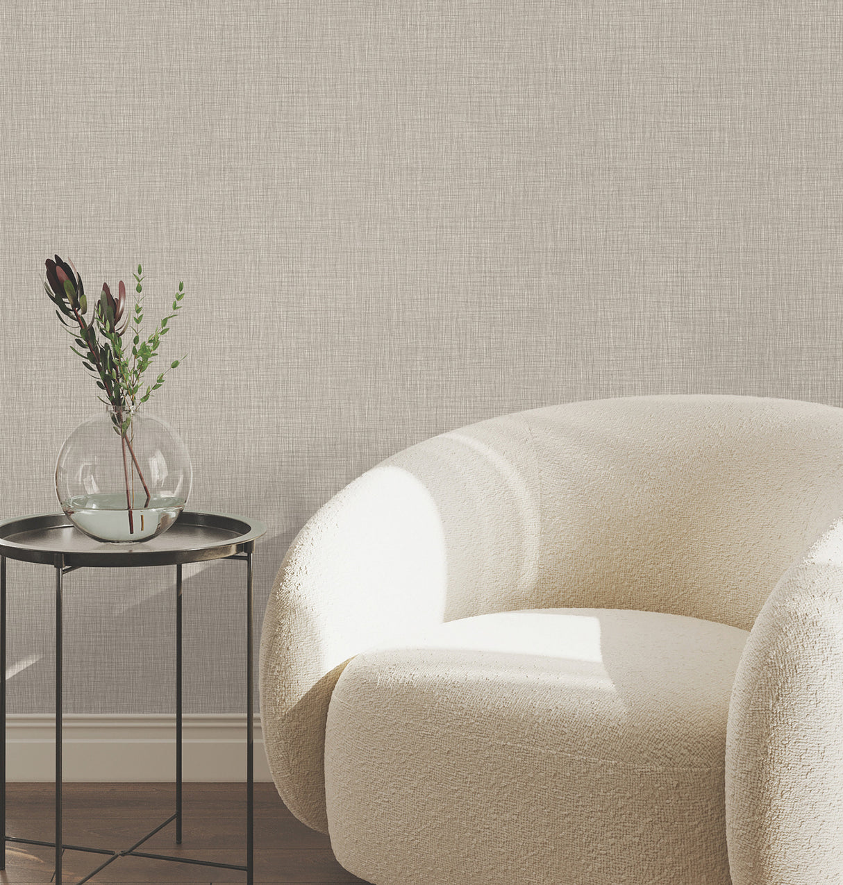 York Wallcoverings UW1062N Crossover Neutral Crosshatch Wall