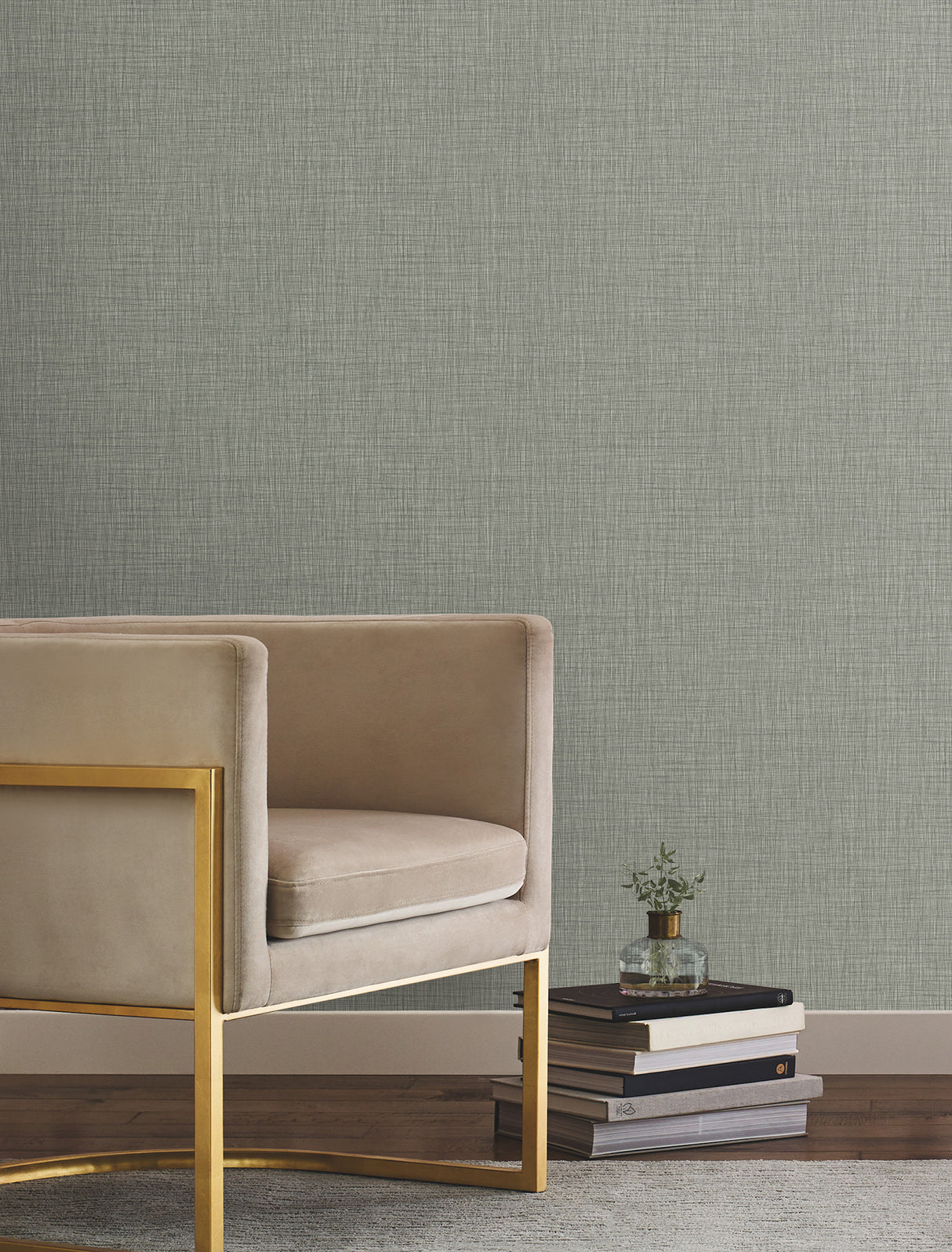 York Wallcoverings UW1063N Crossover Green Crosshatch Wallpa