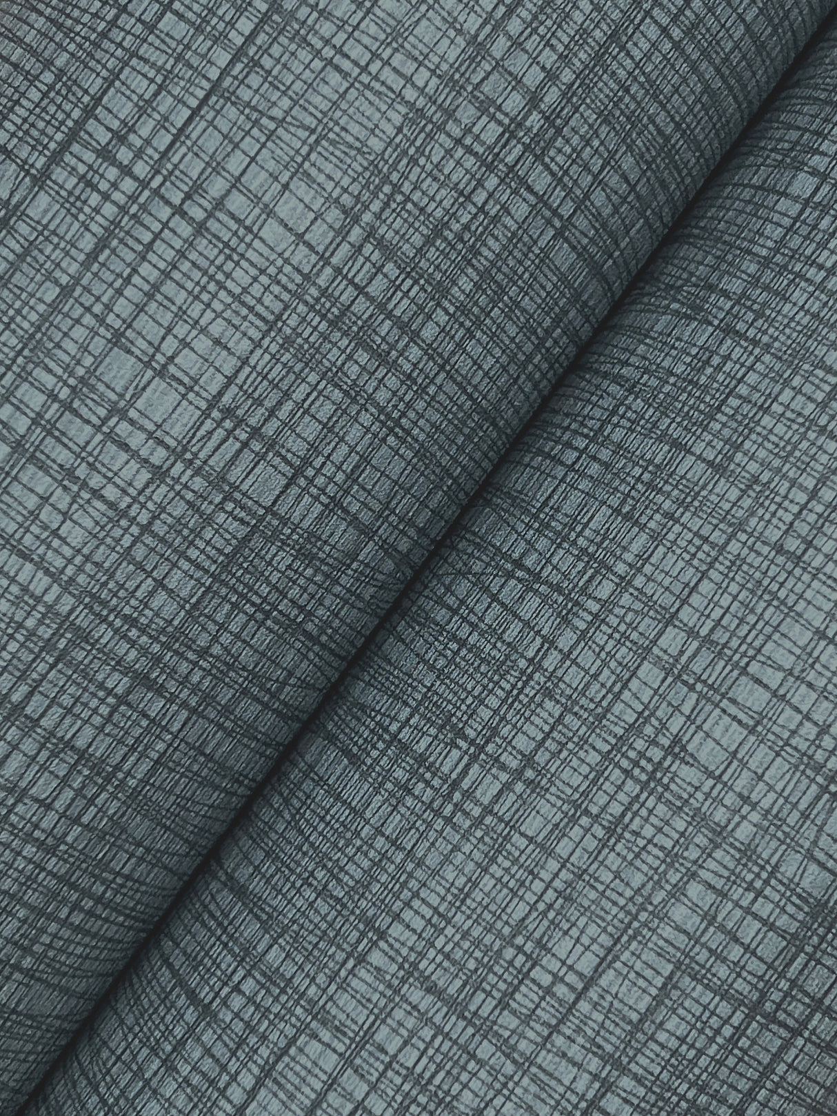 York Wallcoverings UW1064N Crossover Blue Crosshatch Wallpap