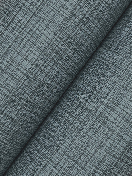 York Wallcoverings UW1064N Crossover Blue Crosshatch Wallpap