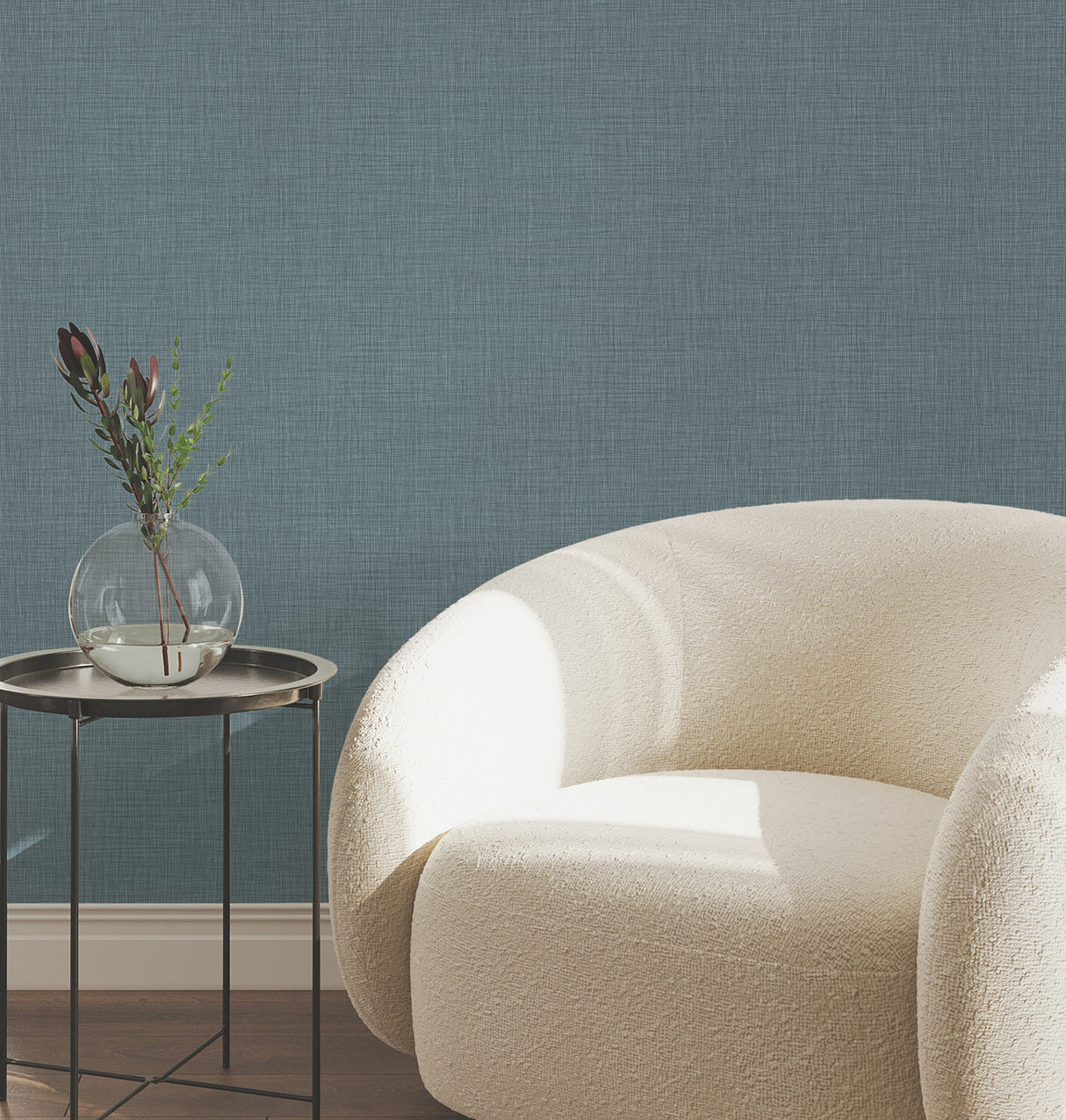 York Wallcoverings UW1064N Crossover Blue Crosshatch Wallpap