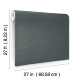 York Wallcoverings UW1067N Oasis Dark Blue Faux Grasscloth W
