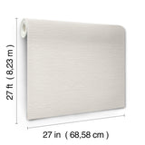 York Wallcoverings UW1068N Oasis Light Grey Faux Grasscloth 